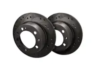 Black Diamond CROSS DRILLED & GROOVED Performance Brake Discs REAR. Porsche 924 / 928 / 944 - KBD 2152, KBD2152